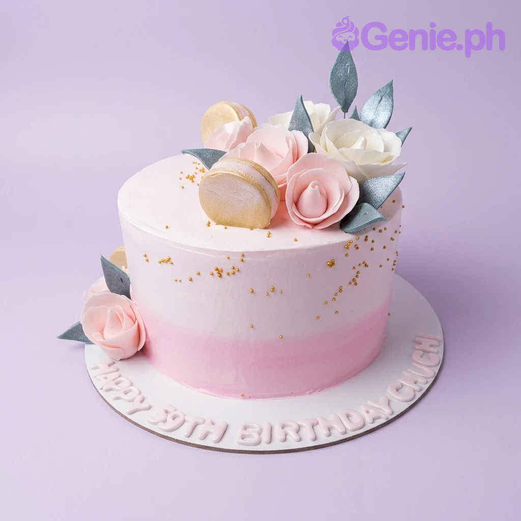 Pink Rose Birthday Dancer Cake Design Pink Rose Birthday Dancer Cake Design