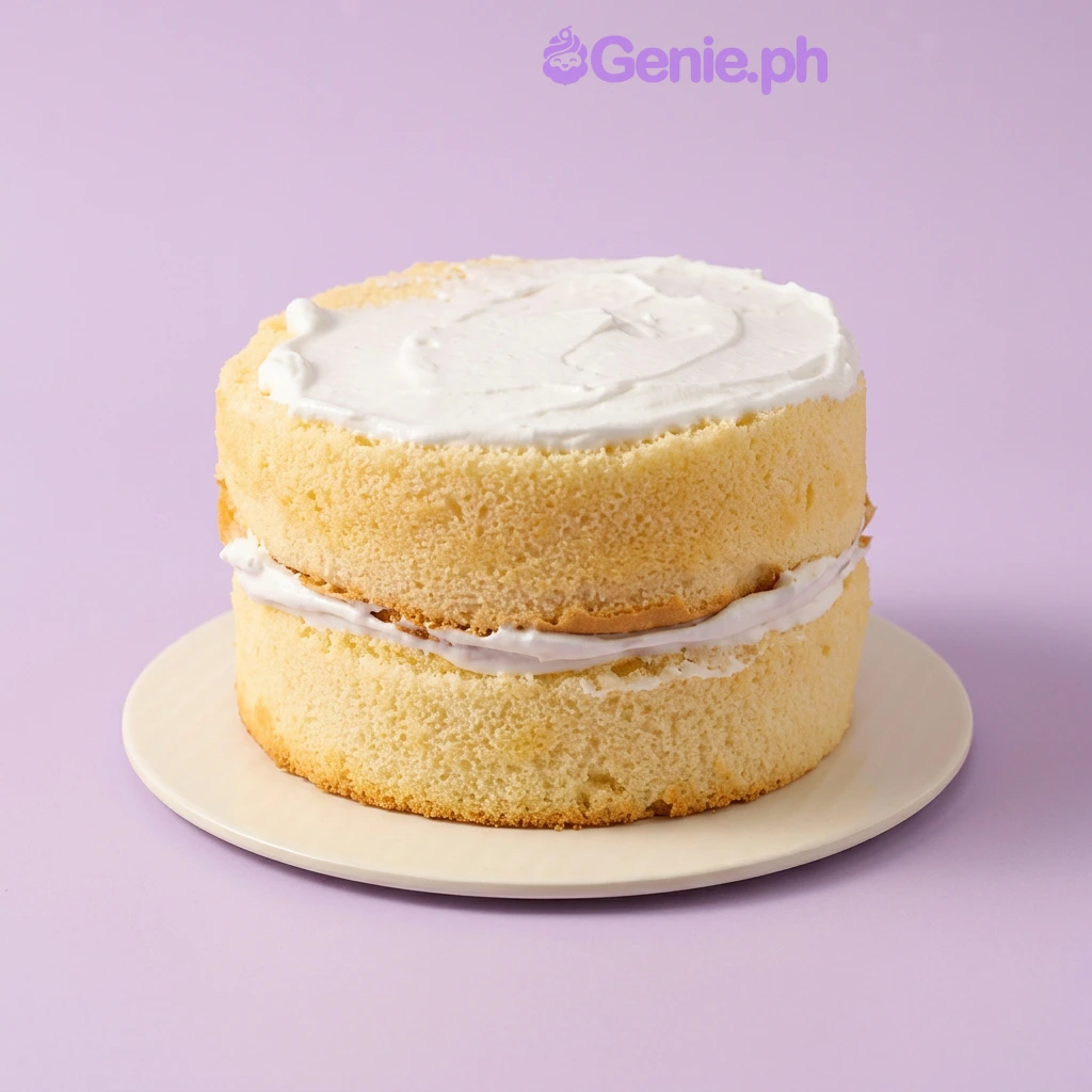 Plain White Cake Plain White cake design — 1 layer soft icing cake in white