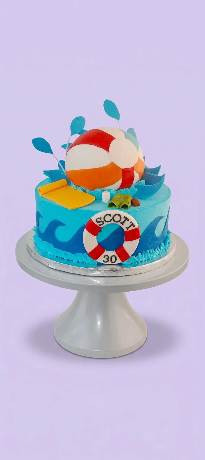 Pool Party Cake
