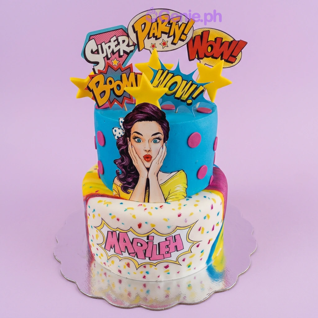 Pop Art Comic Noahs Ark Cake Design