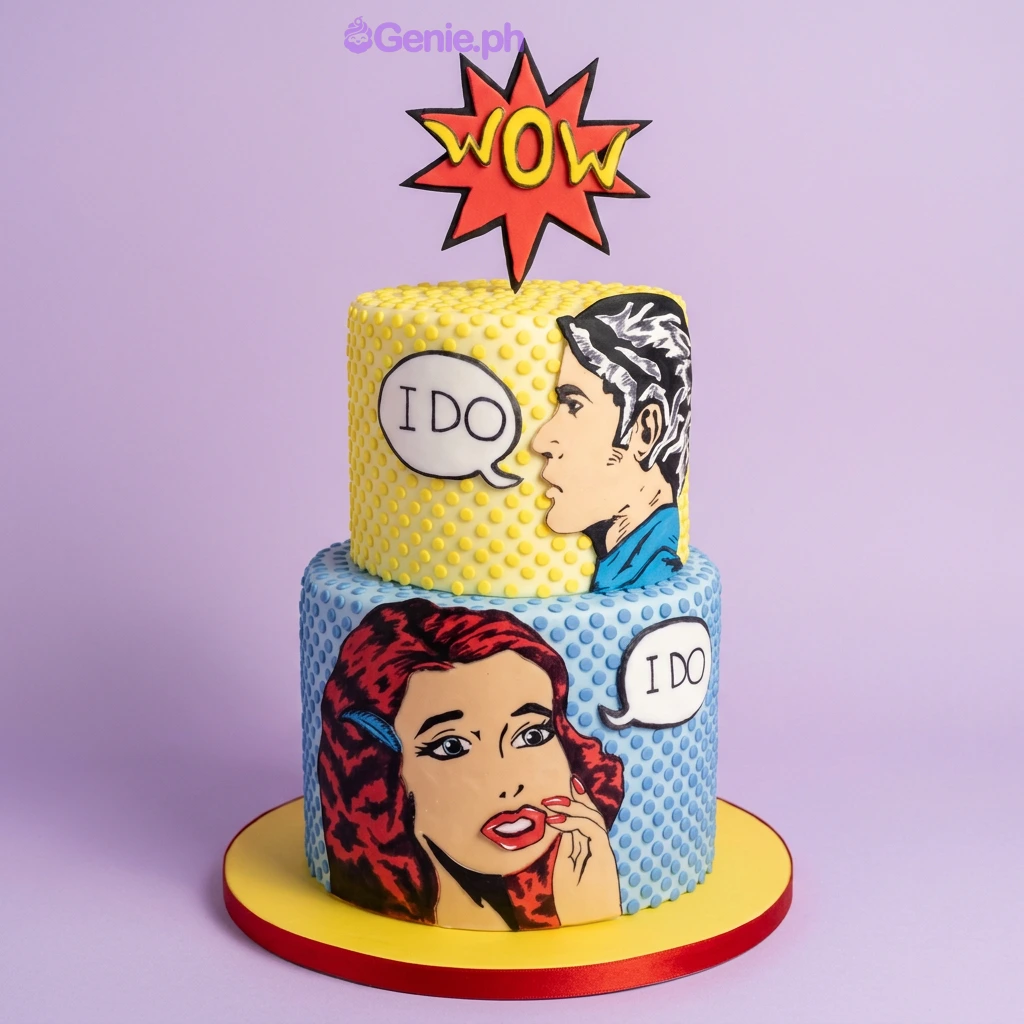 Pop Art Comic Books Cake Design