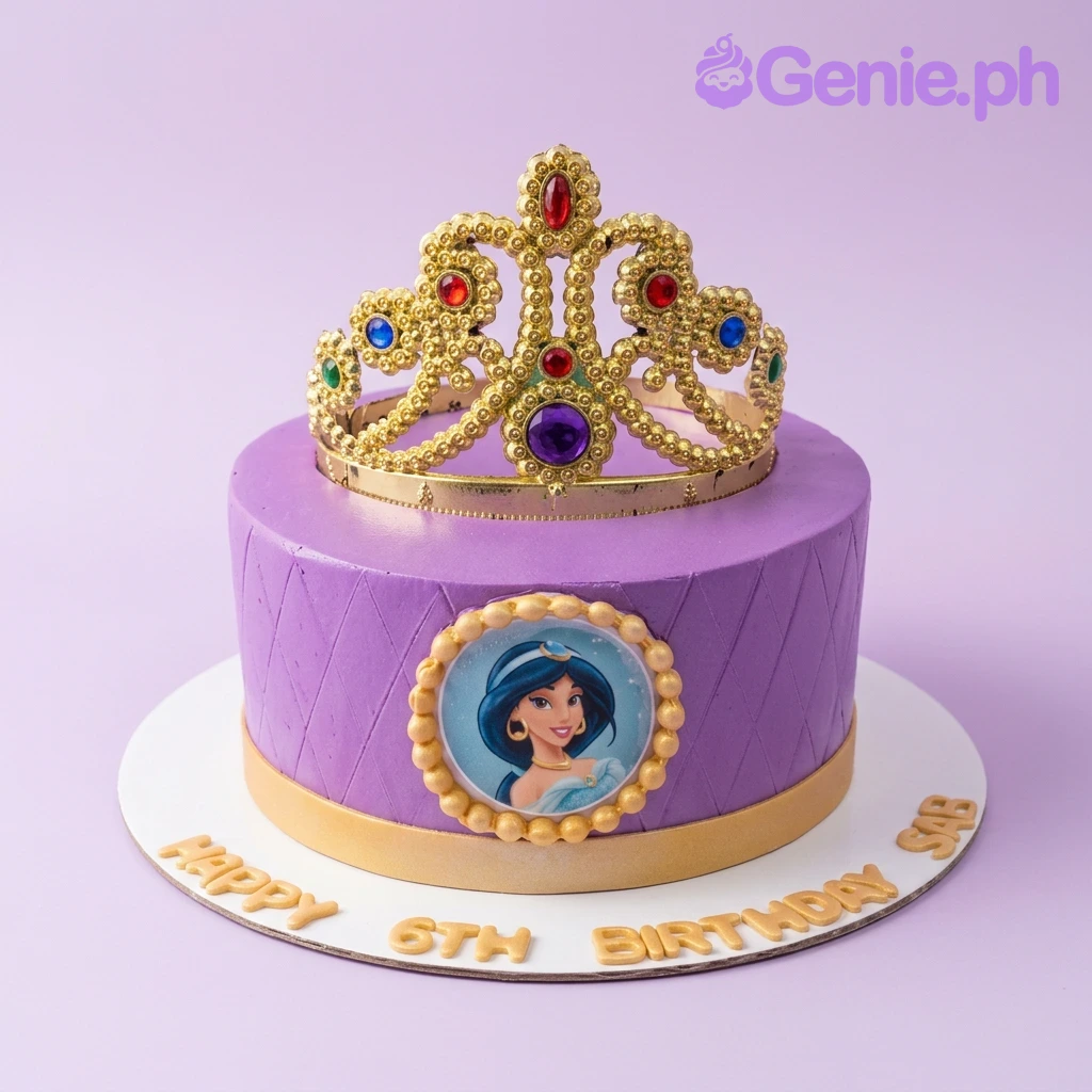 Princess Jasmine Purple Cake Design Princess Jasmine Purple Cake Design