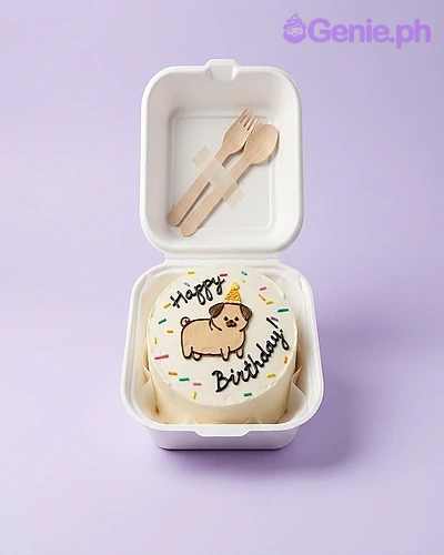 Pug Dog Birthday Cake