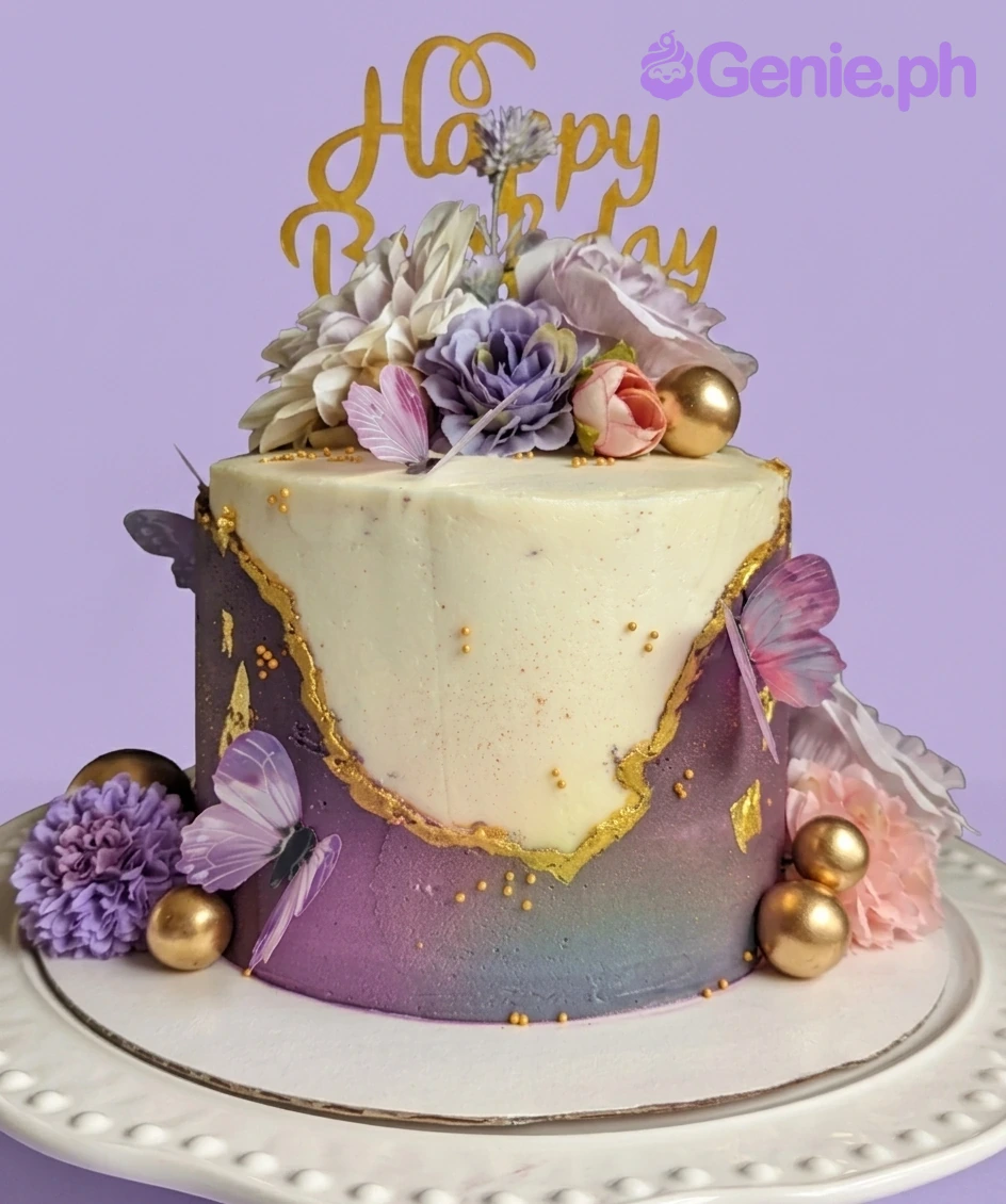 Purple Butterfly Purple Cakes Cake Design