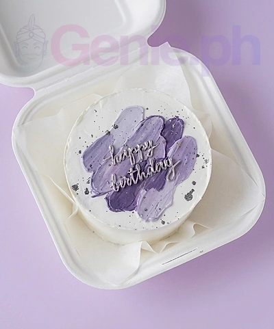Purple Minimalist Bento Cake Design