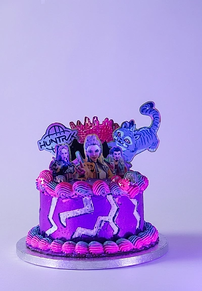 Purple Neon Nerf Cake Design