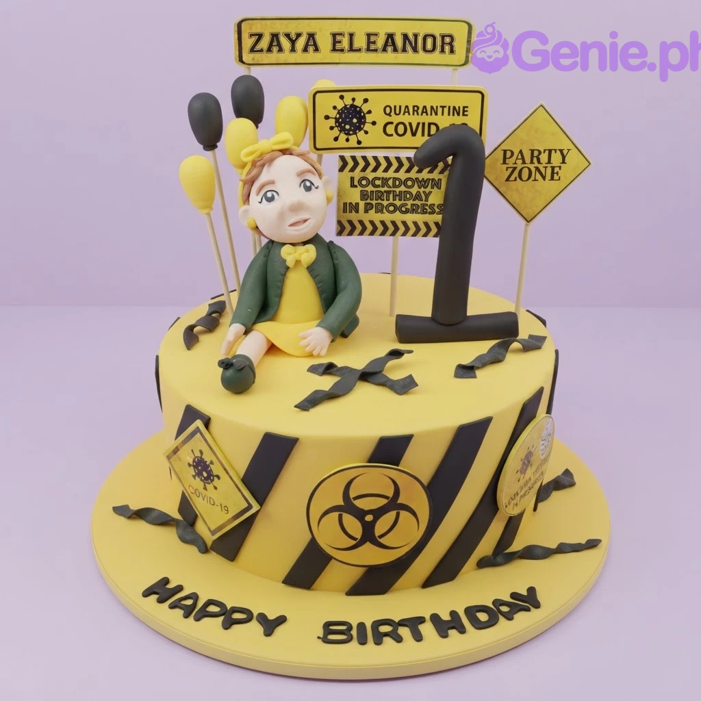 Quarantine Lockdown Yellow Cakes Cake Design