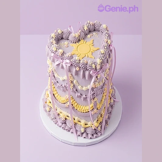 Rapunzel Heart Cake