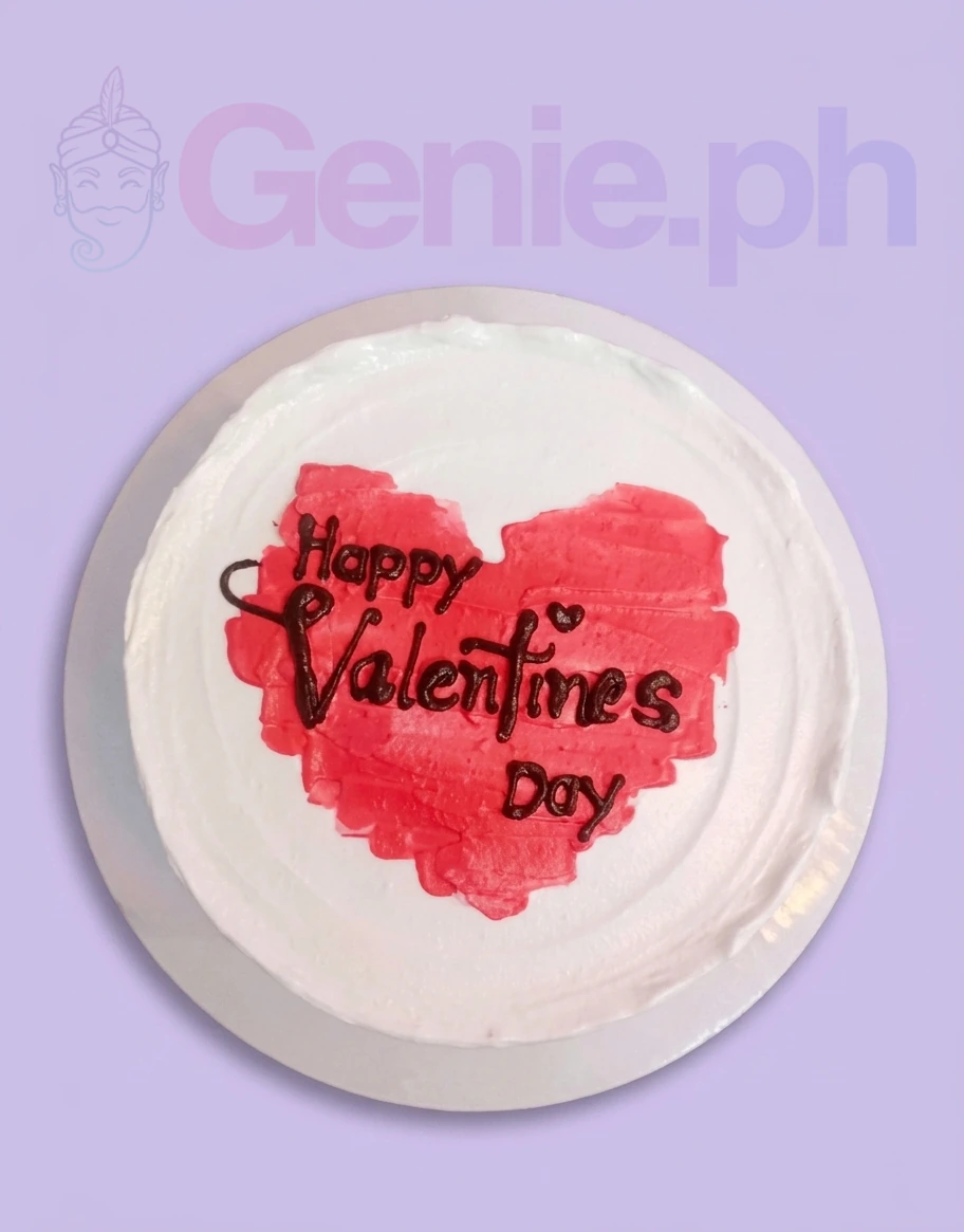 Red Heart Valentines Valentines Day Cake Design