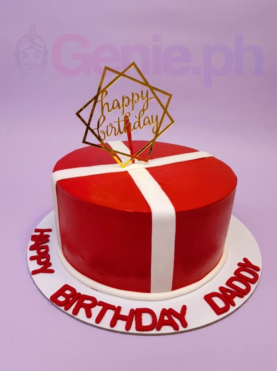 Red Minimalist Cake