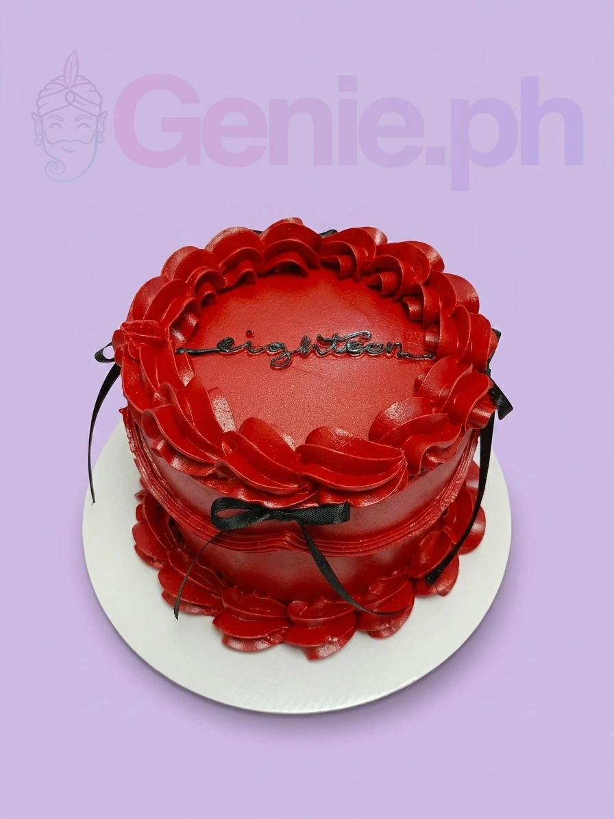 Red Minimalist Cake