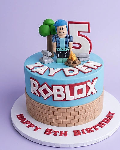 Roblox Camping Cake Design