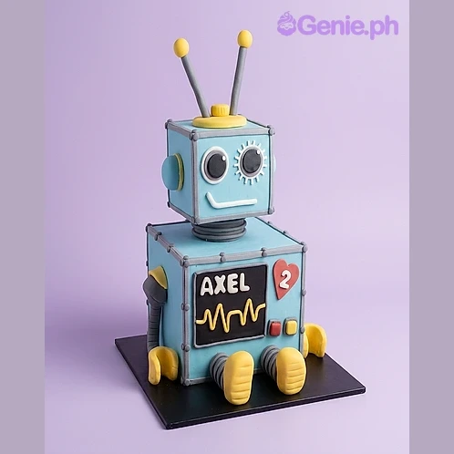 Robot Birthday Cake Design