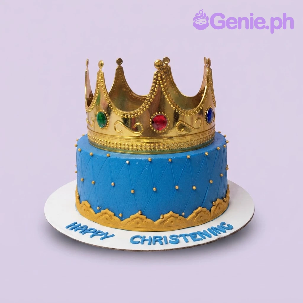 Royal Blue Crown Cake