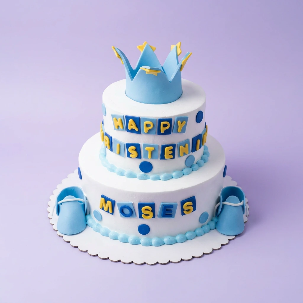 Royal Christening Royal Crown Cake Design