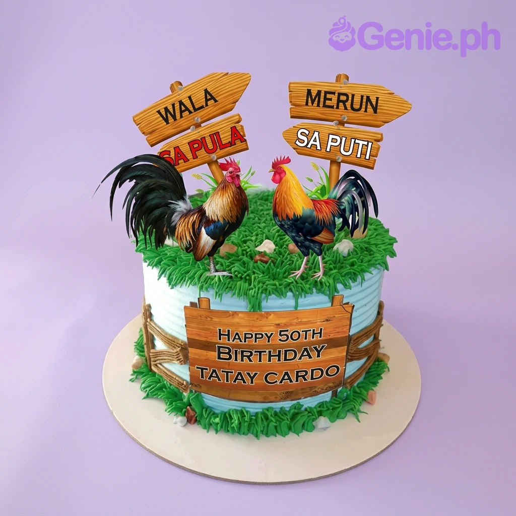 Sabong Mahjong Cake Design