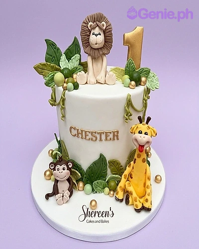 Safari Animal Anime Cake Design Safari Animal Anime Cake Design