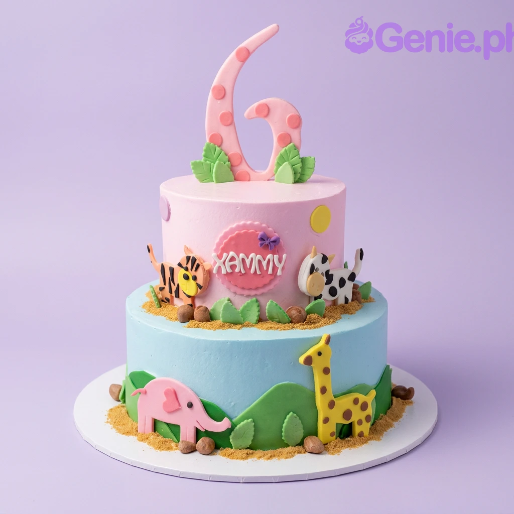 Safari Animal Anime Cake Design Safari Animal Anime Cake Design