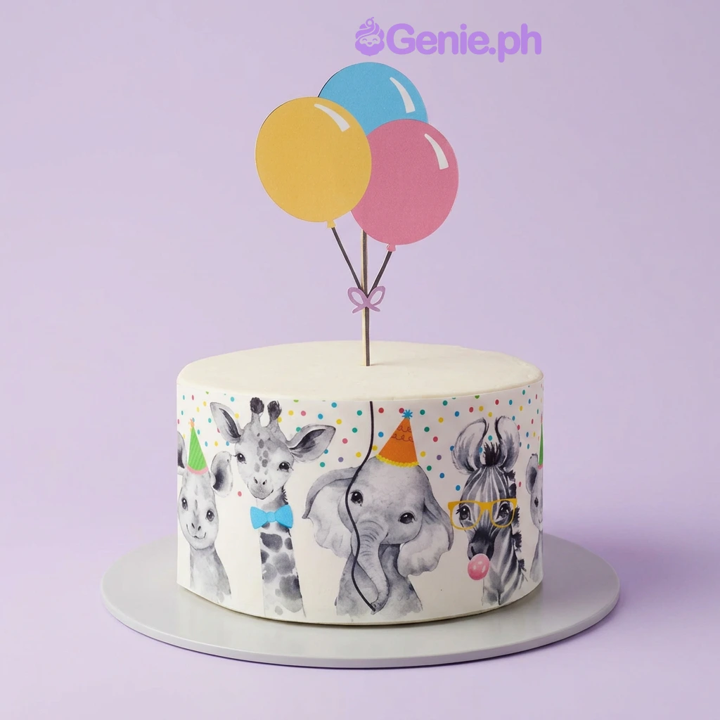 Safari Animal Anime Cake Design Safari Animal Anime Cake Design