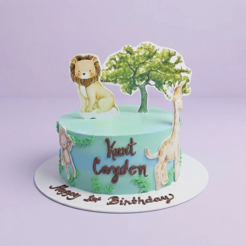 Safari Lion Summer Cake Design Safari Lion Summer Cake Design