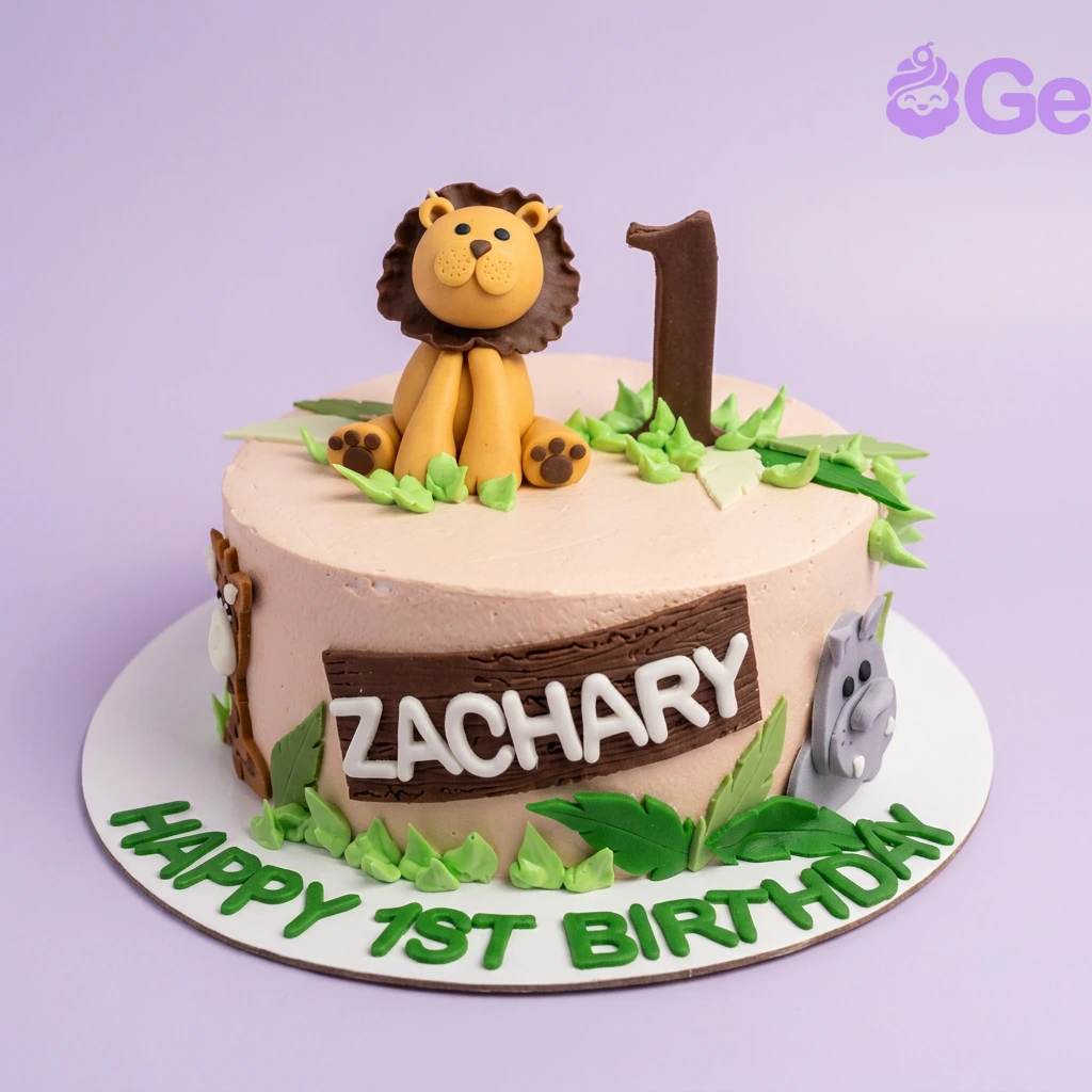 Safari Lion Ferrari Cake Design