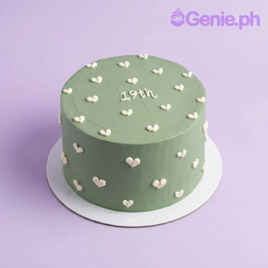Sage Green Minimalist Cake