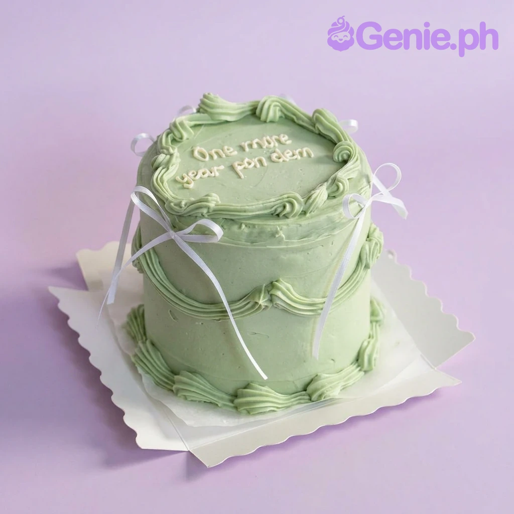 Sage Green Minimalist Cake