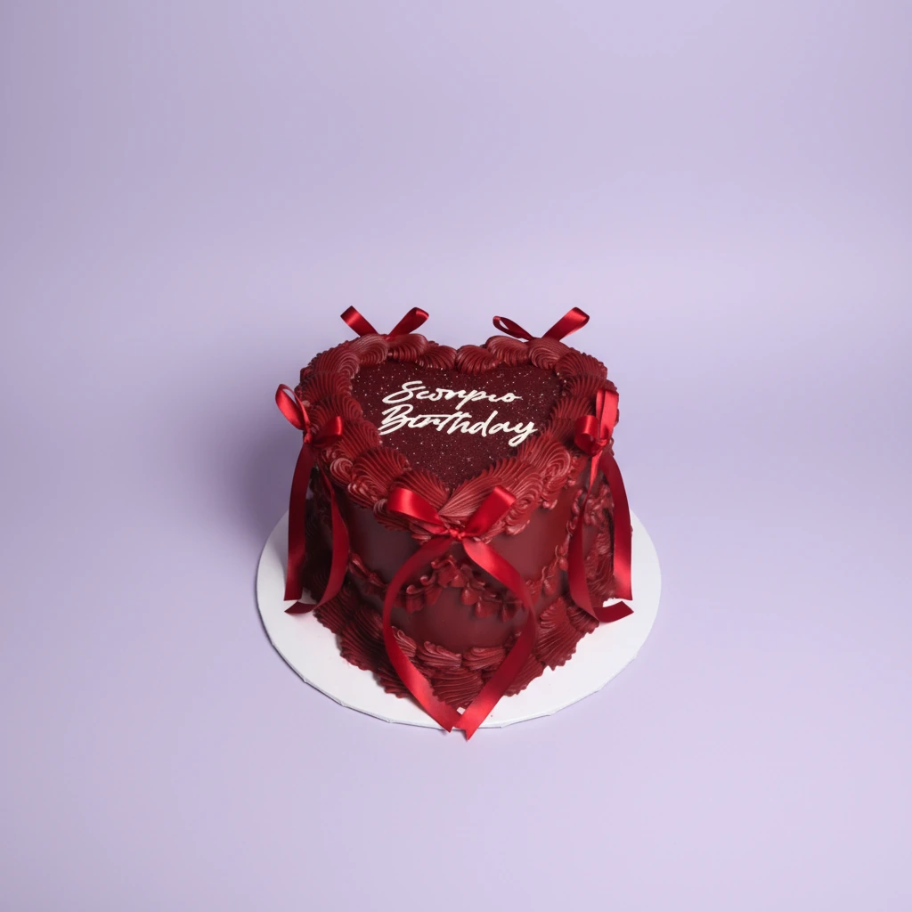 Scorpio Birthday Red Birthday Cake Design