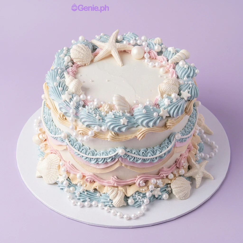 Seashell Tinkerbell Cake Design Seashell Tinkerbell Cake Design