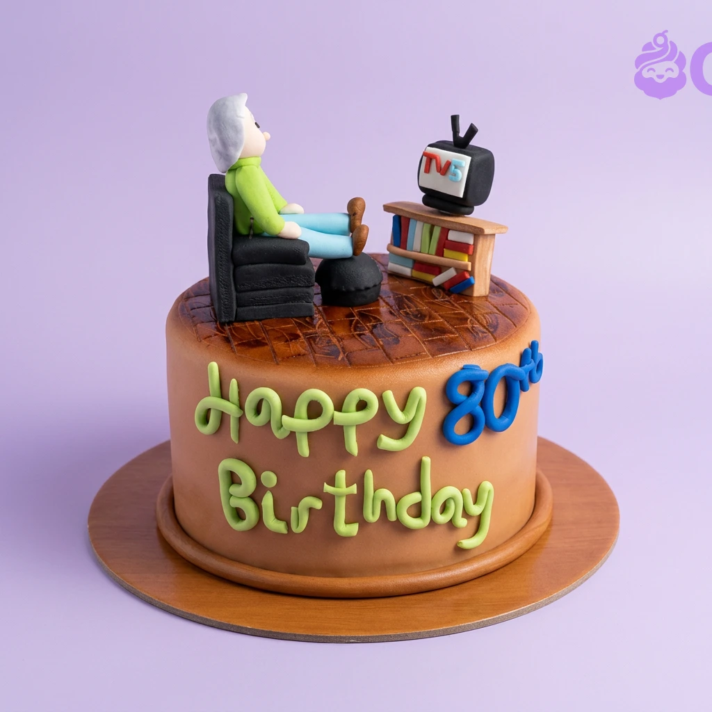 Senior Birthday Books Cake Design