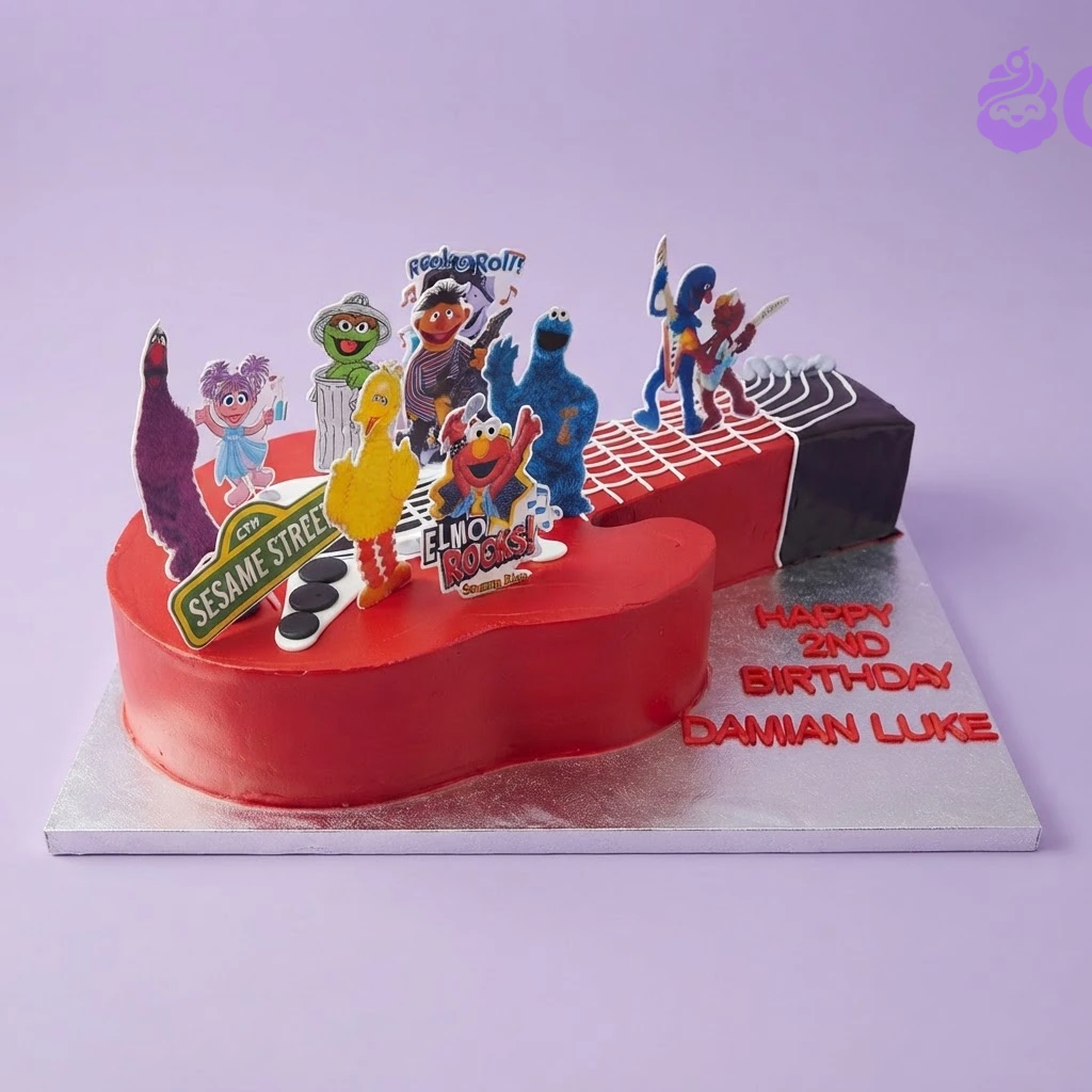 Sesame Street Guitar Cake
