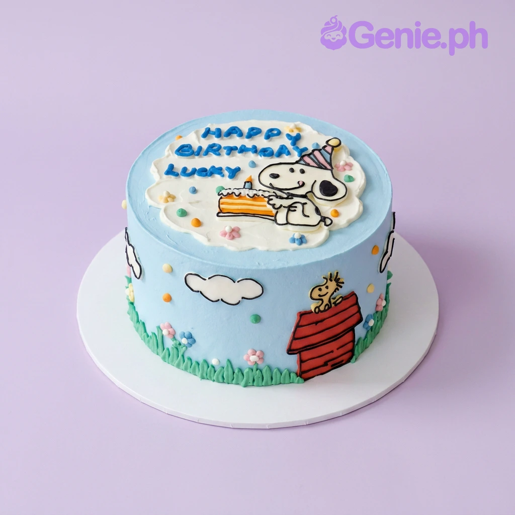 Snoopy Birthday Dog Cake Design Snoopy Birthday Dog Cake Design