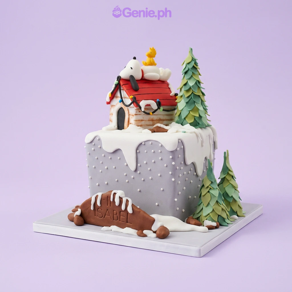 Snoopy Christmas Cake