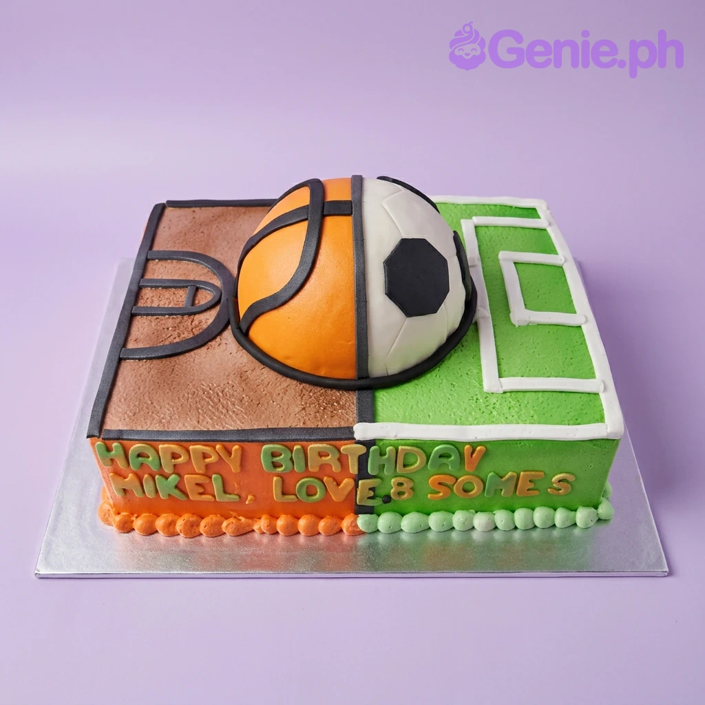 Sports Basketball Soccer Cake Sports Basketball Soccer Cake