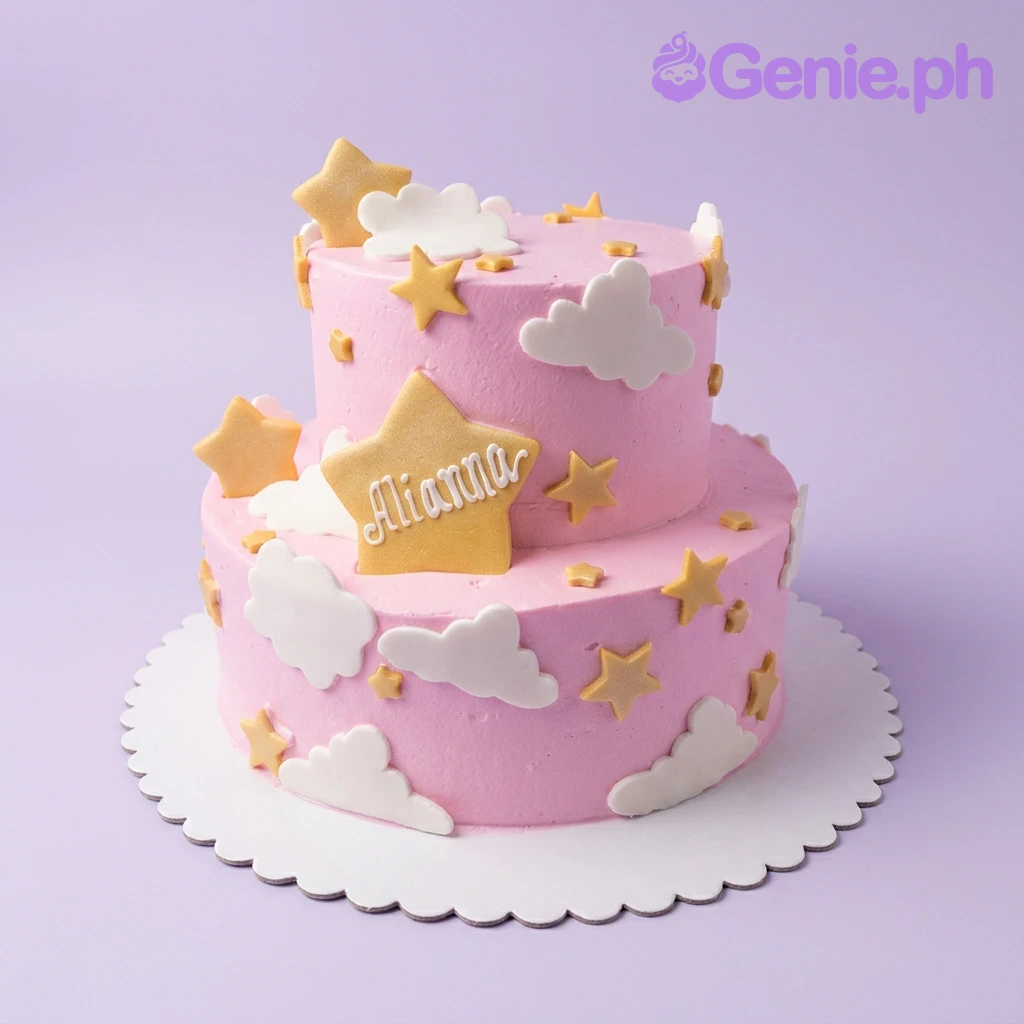 Star And Cloud Stars Cake Design