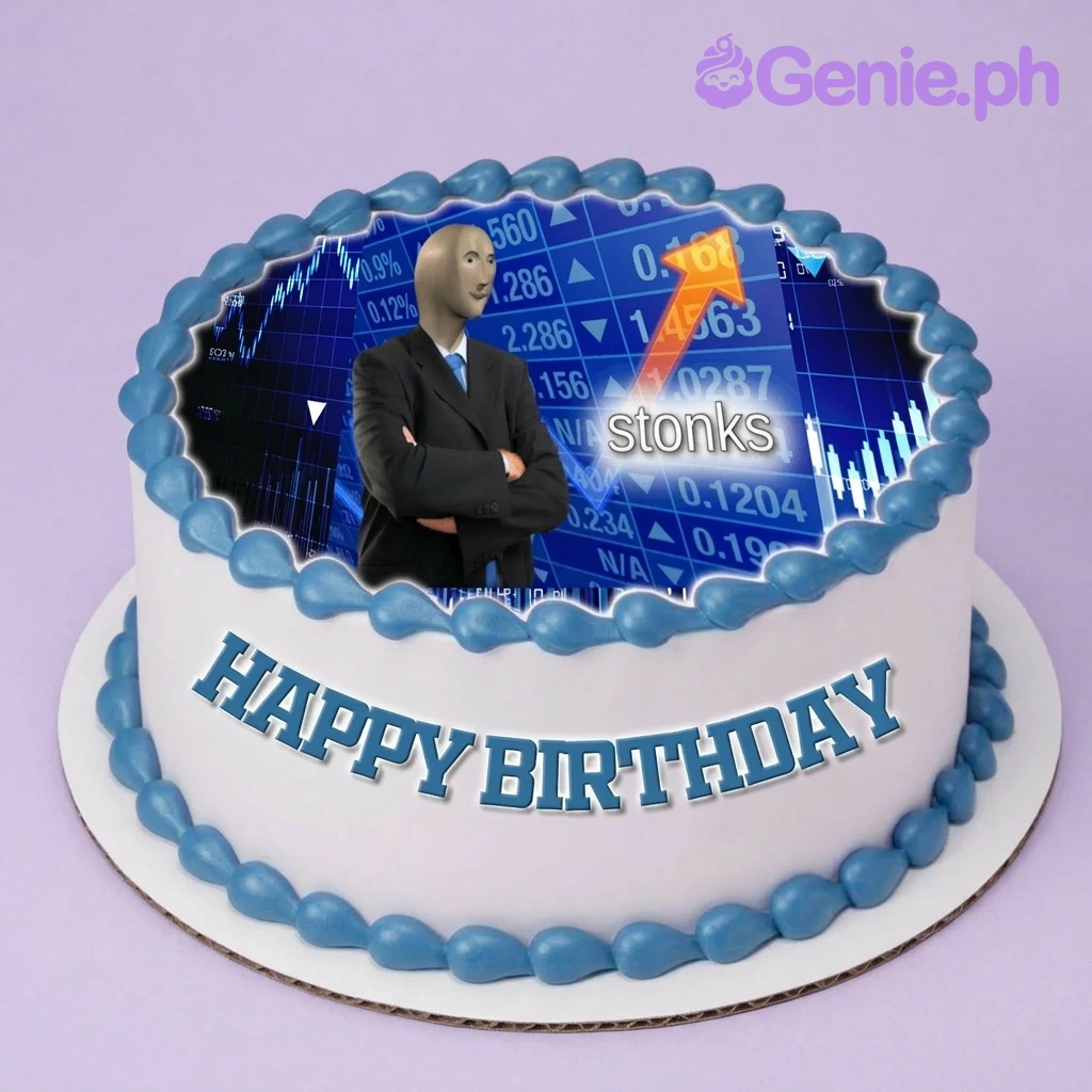 Stonks Meme Cake