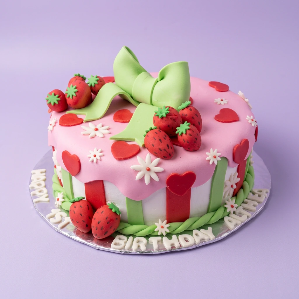 Strawberry Birthday Cake