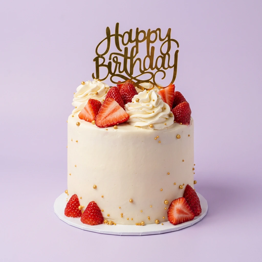 Strawberry Birthday Cake
