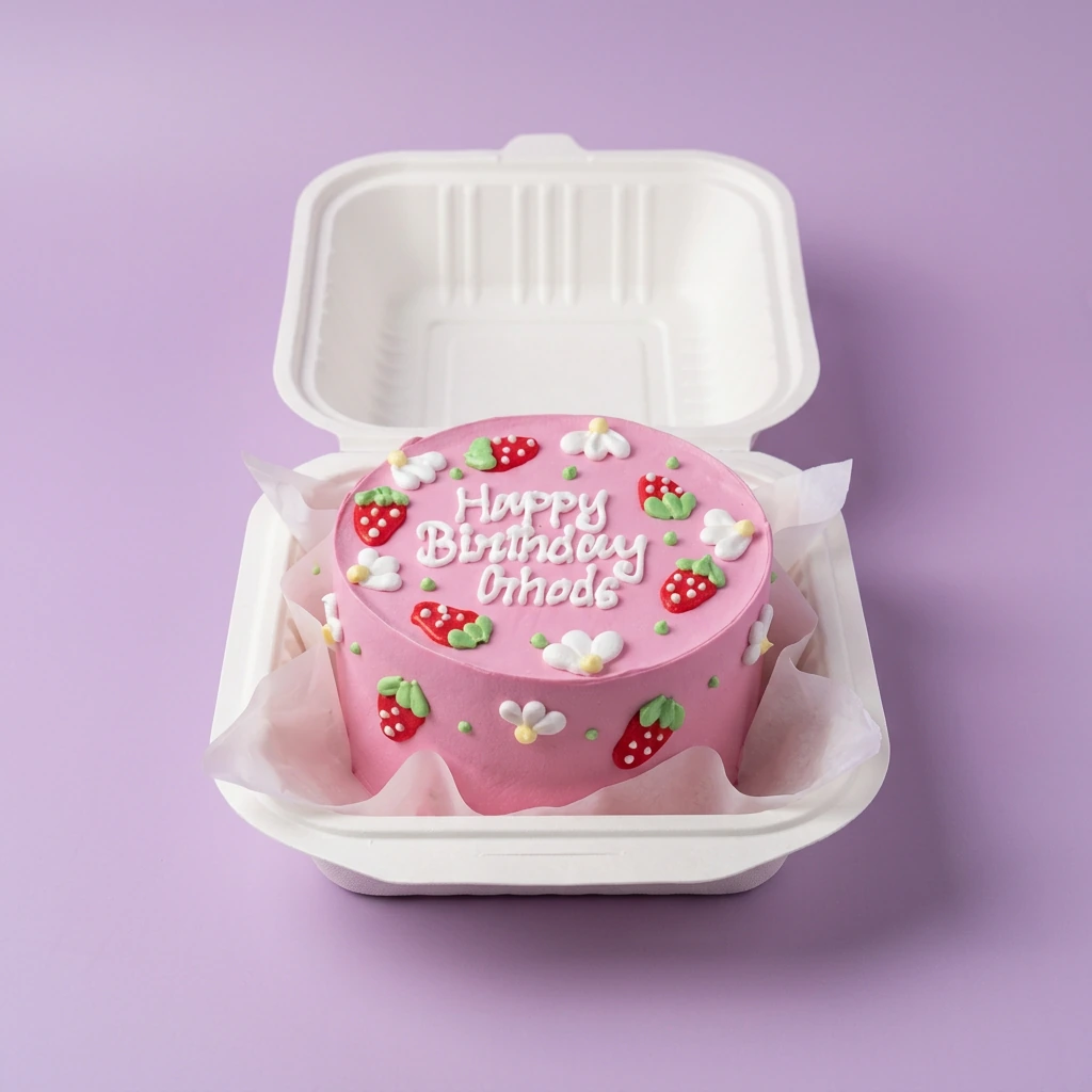Strawberry Daisy Bento Strawberry Birthday Cake Design