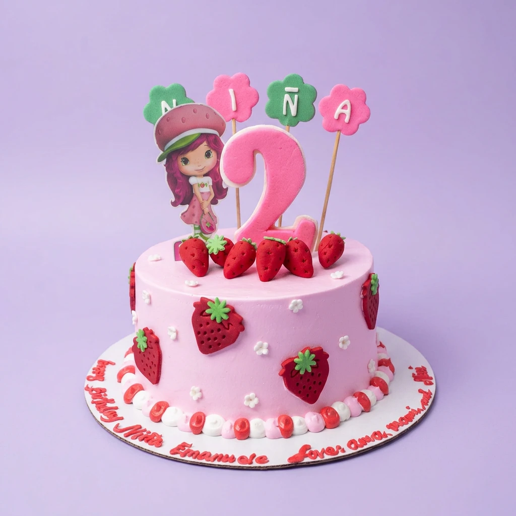 Strawberry ShortStrawberry Birthday cake Design