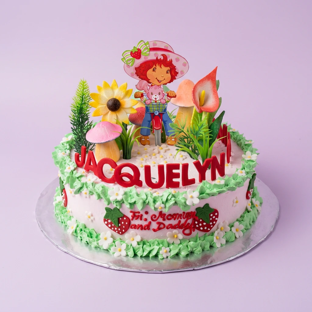 Strawberry ShortStrawberry Birthday cake Design