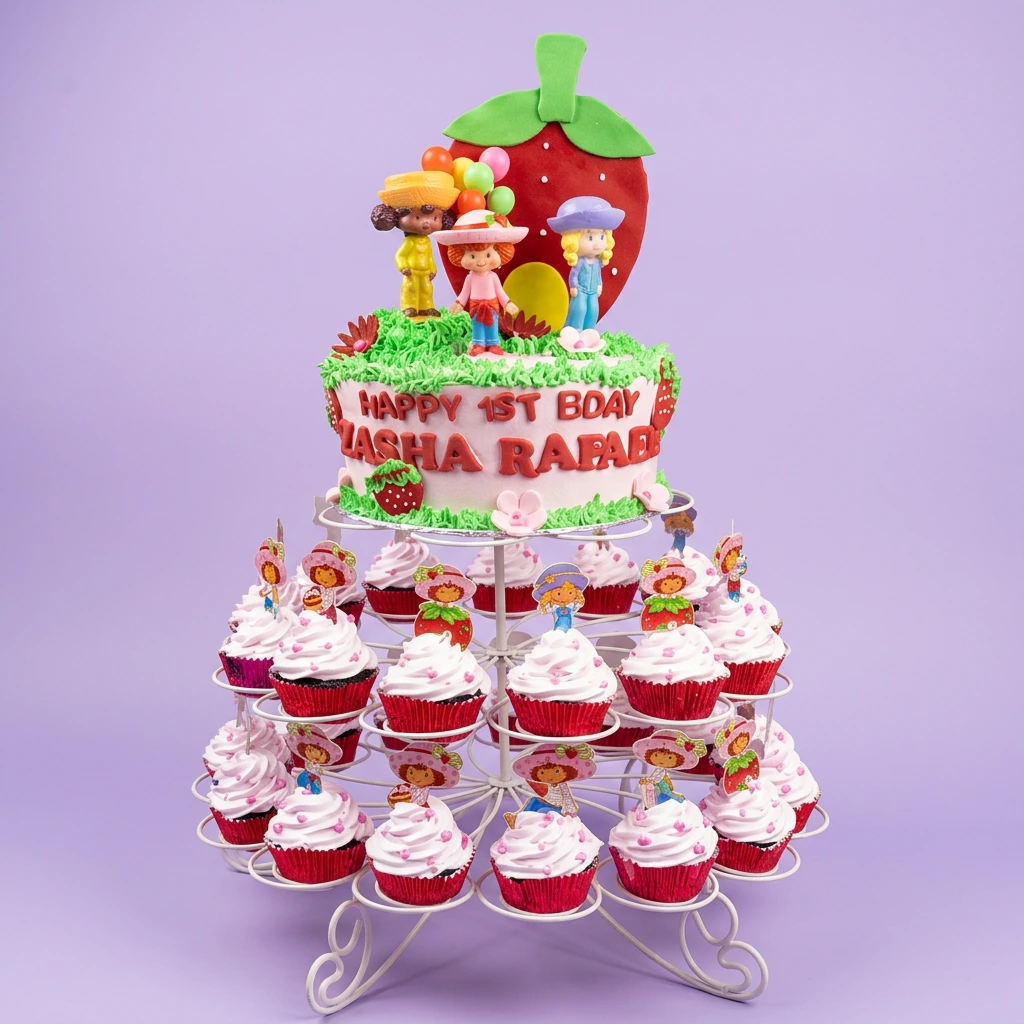 Strawberry ShortStrawberry Birthday cake Design