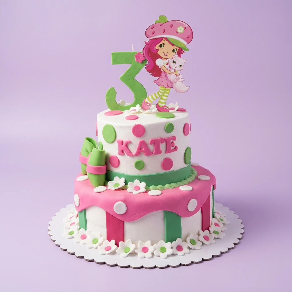 Strawberry ShortStrawberry Birthday cake Design