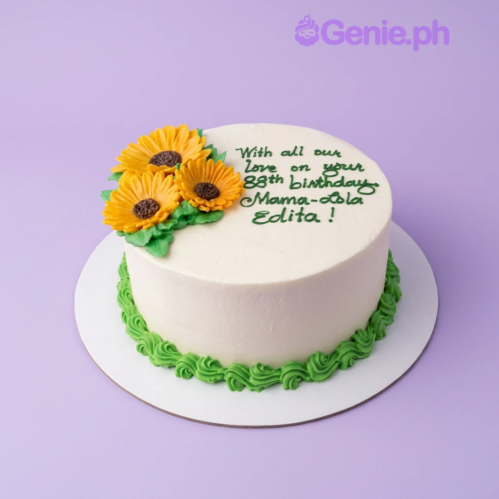 Sunflower Birthday Cake