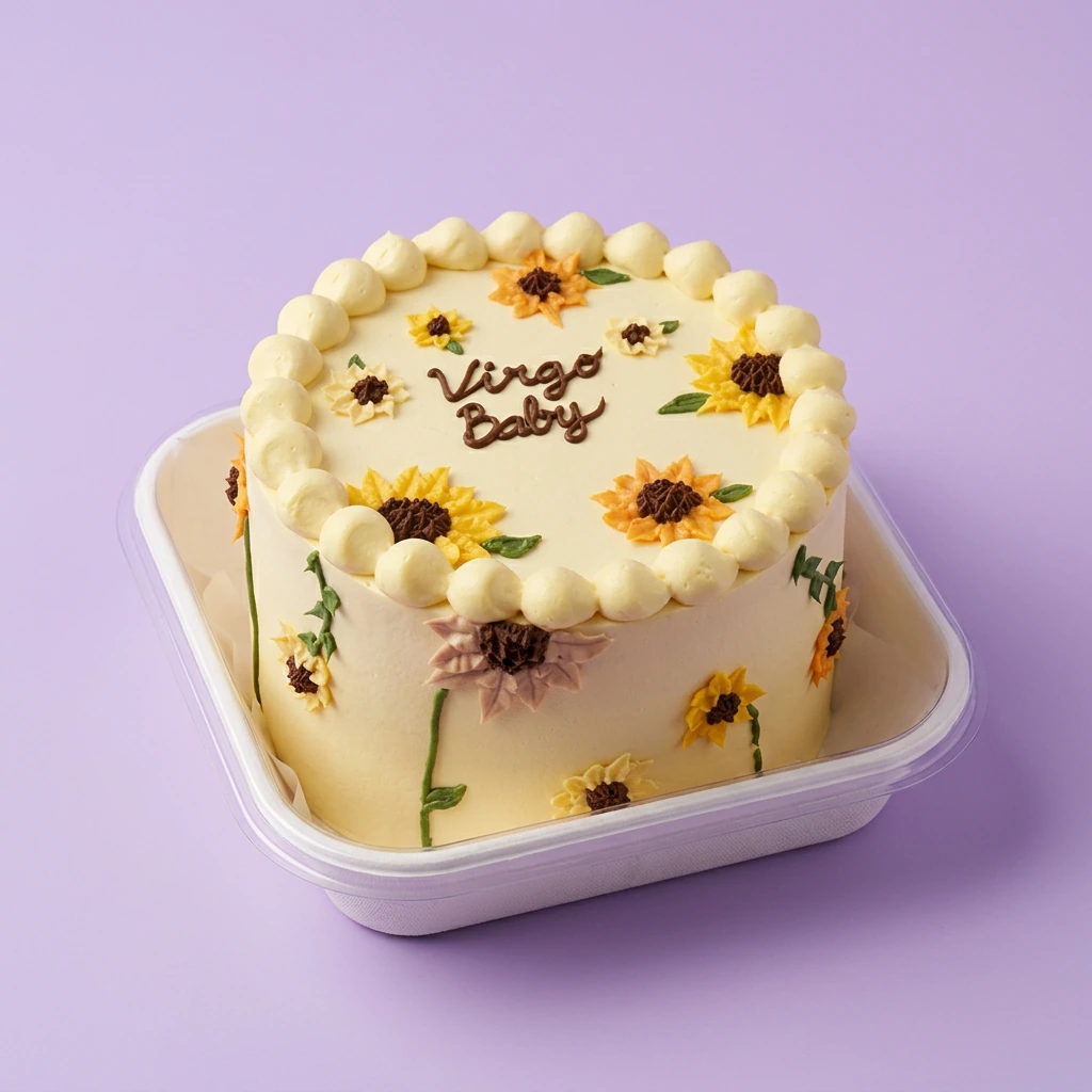 Sunflower Virgo Cake