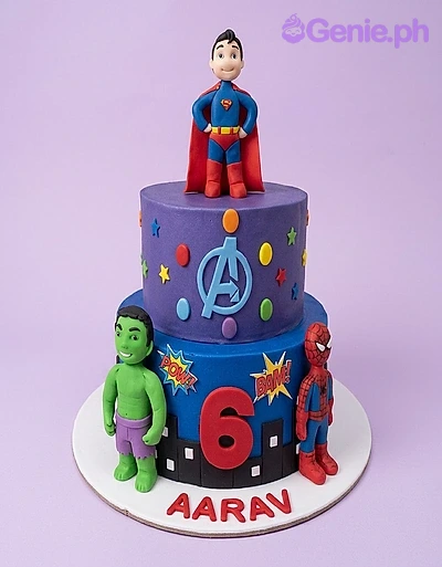 Superhero 6th Birthday Cake