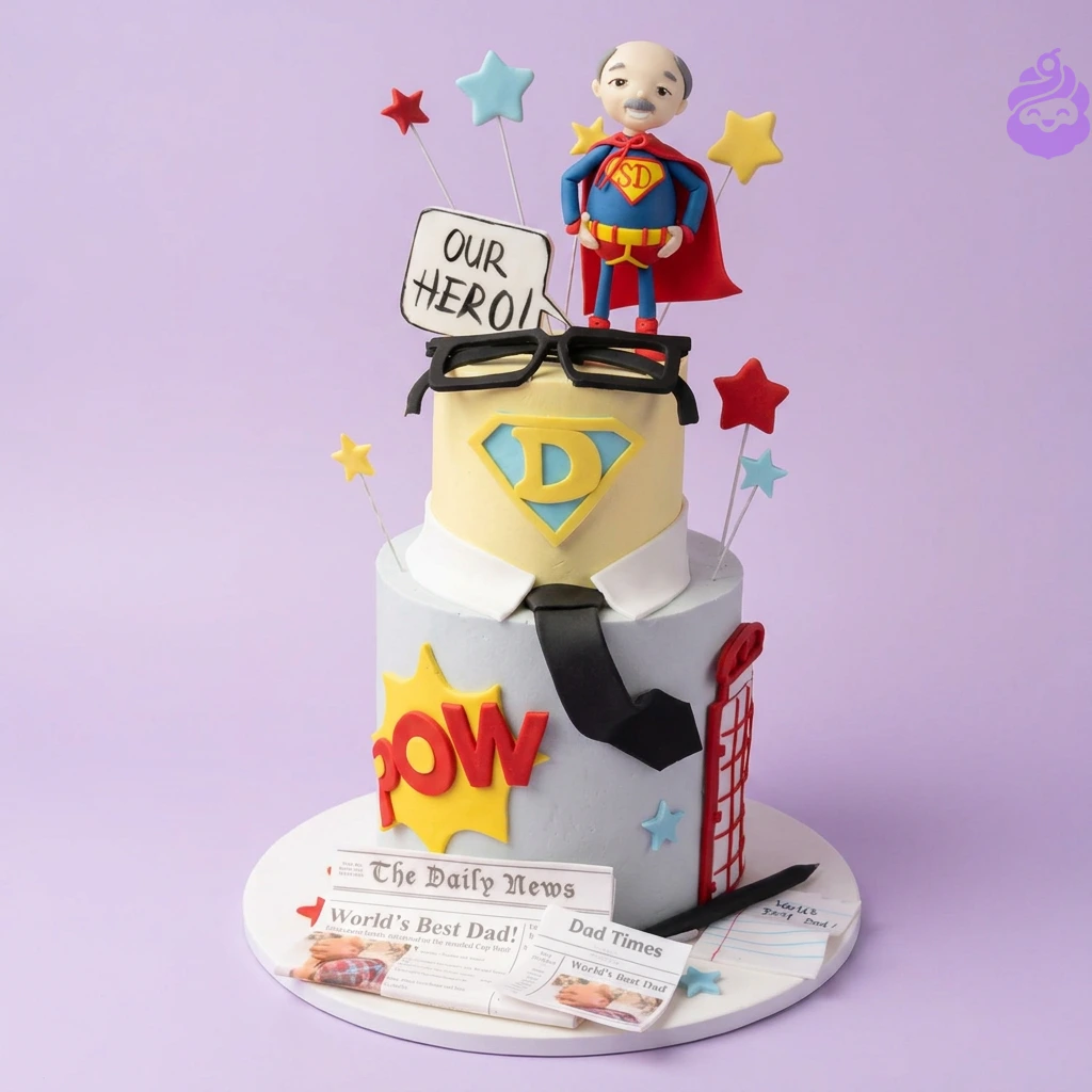 Superhero Dad Cake