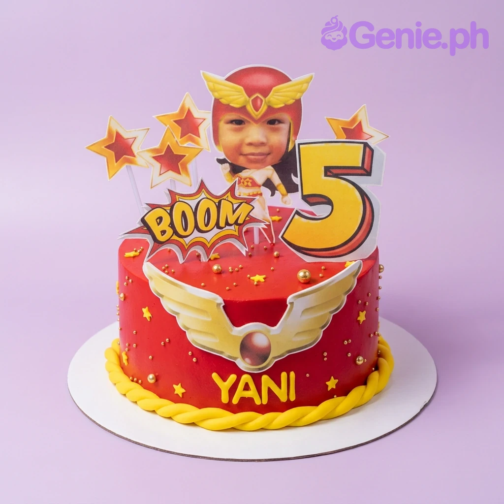 Superhero Yellow Cakes Cake Design