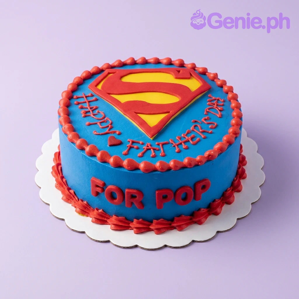 Superman Father's Day Fathers Day Cake Design