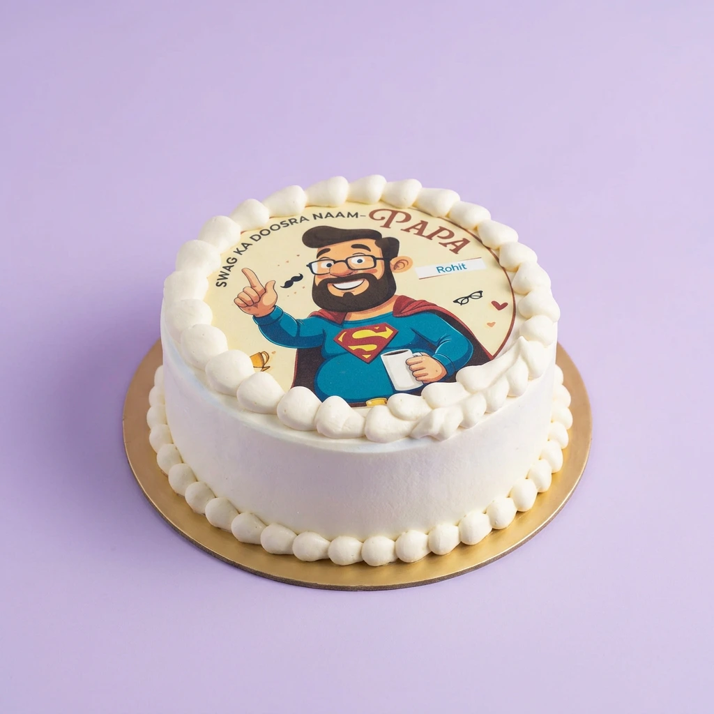 Superman Papa Cake